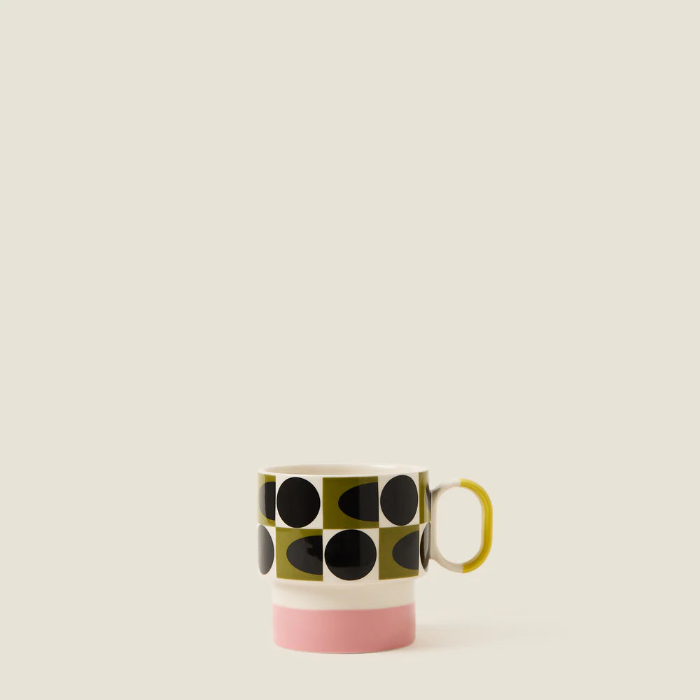 Orla Kiely Stacking Mug Spot Square Oval
