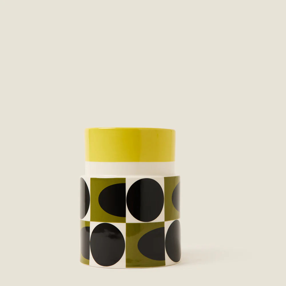 Orla Kiely Spot Square Oval Utensil Pot