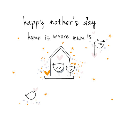 Belly Button Designs Happy Mother’s Day Home Is Where The Mum Is Card