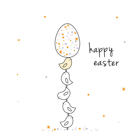 Belly Button Happy Easter Chicks & Egg Card