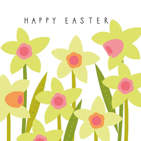 Belly Button Happy Easter Daffodils Card