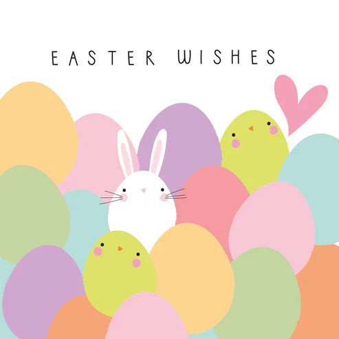 Belly Button Easter Wishes Bunnies & Chicks Card