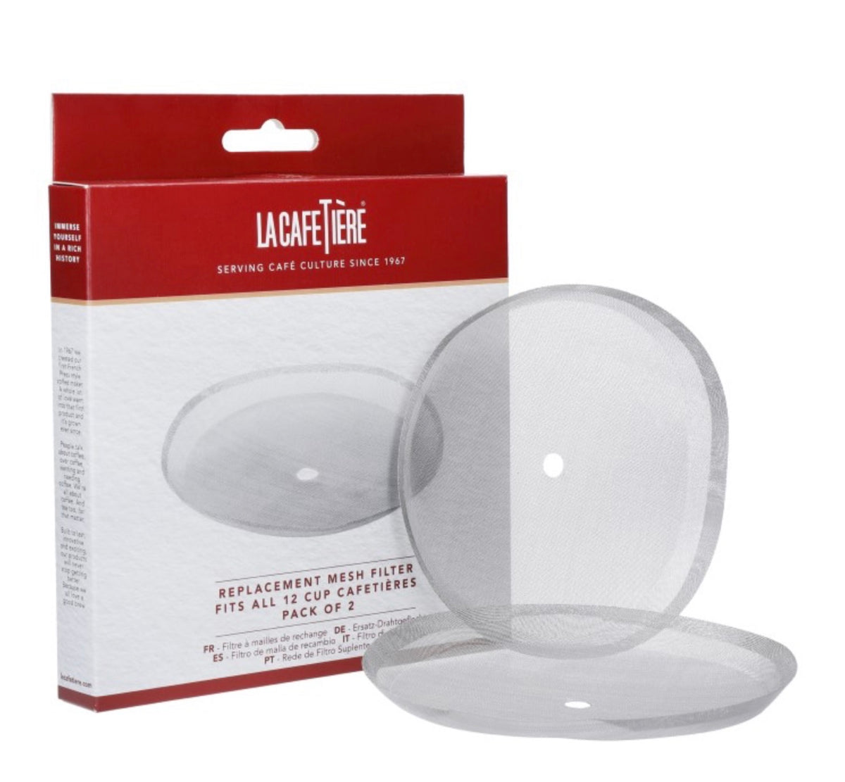 La Cafetiere Replacment Gauze Filter 12 Cup Size