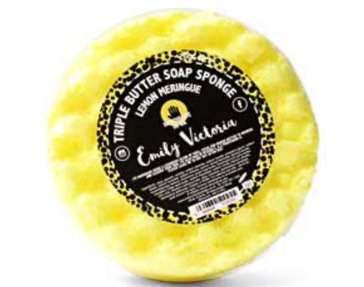 Emily Victoria Lemon Meringue Triple Butter Soap Sponge