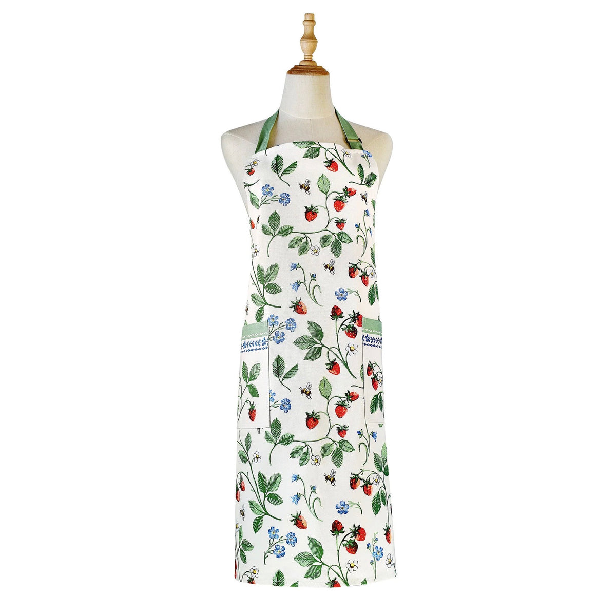 Ulster Weavers Strawberry Patch Cotton Apron in Green