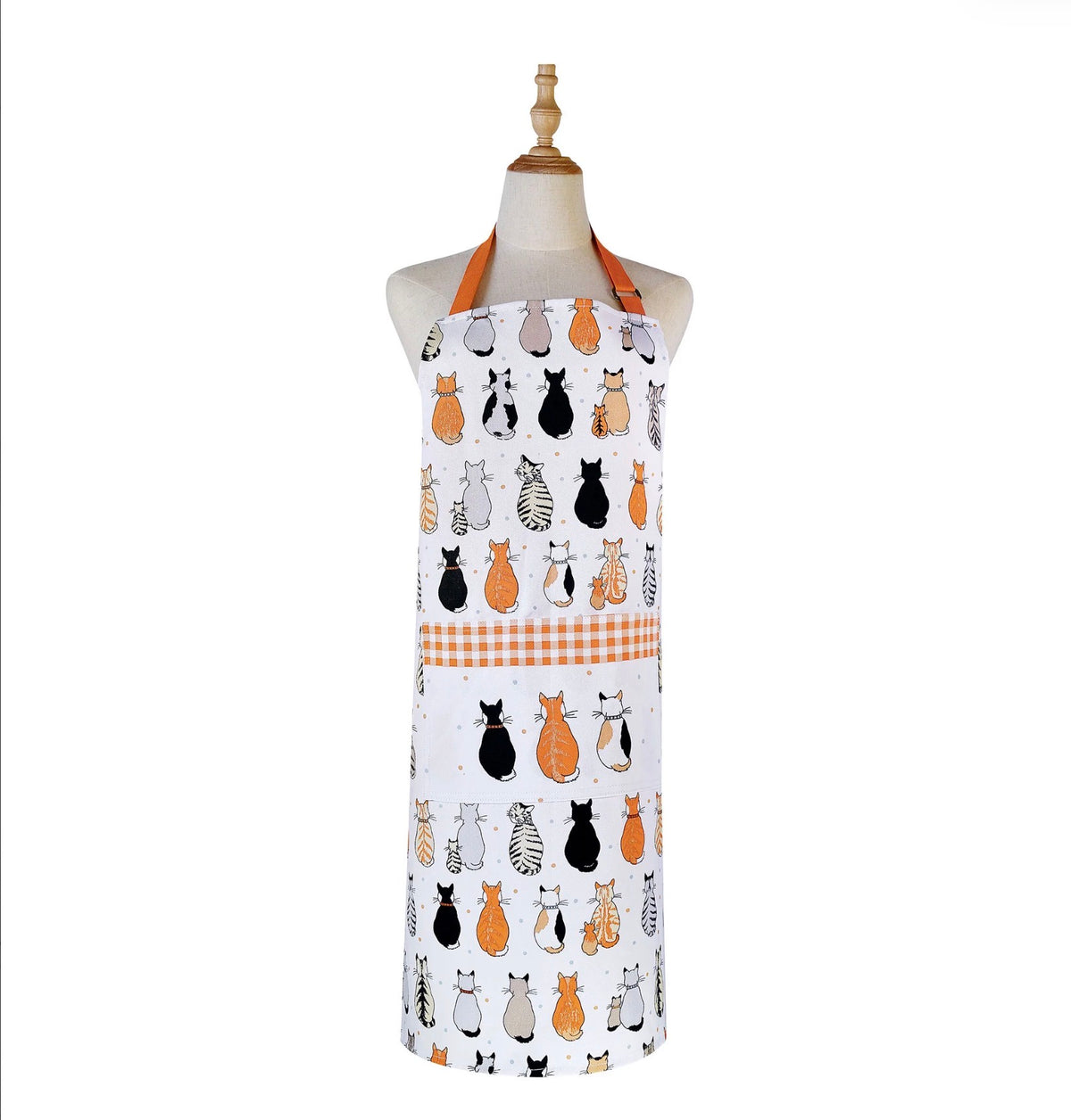 Ulster Weavers Cats In Waiting Cotton Apron in Orange