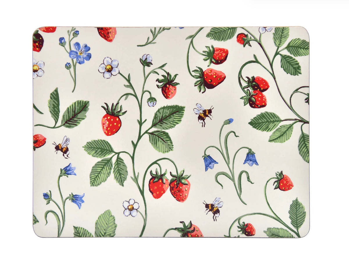Ulster Weavers Strawberry Patch Placemat 4 Pack in Green