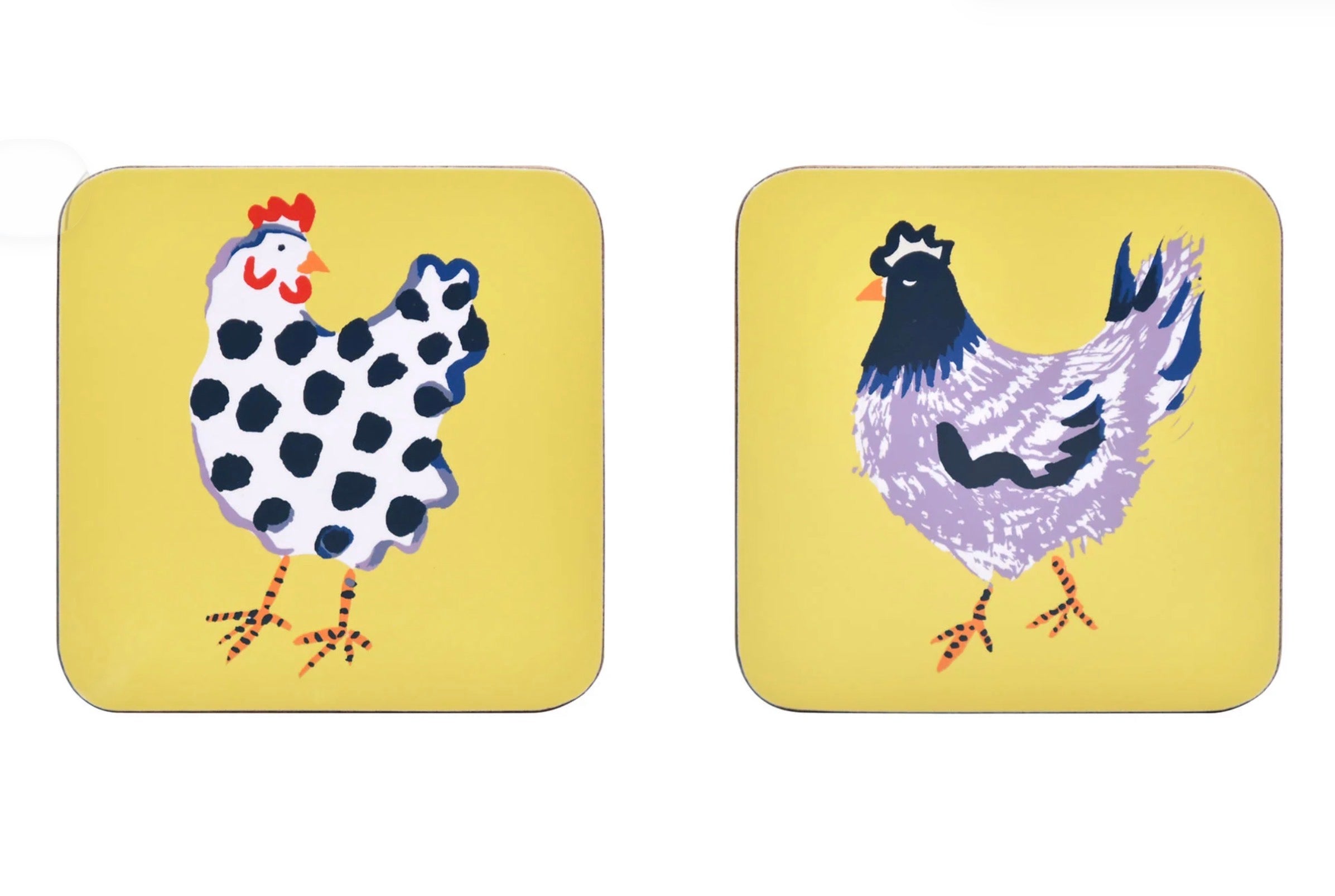 Ulster Weavers Chick Chicken Coasters 4 Pack in Yellow