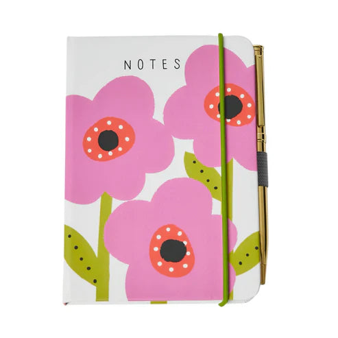 Belly Button Designs Mauve Flower A6 Notebook & Pen