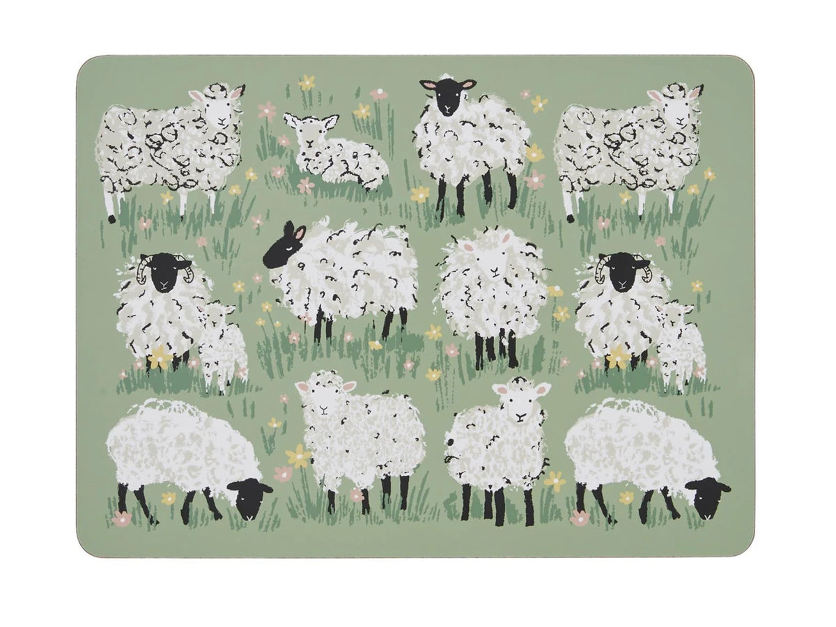 Ulster Weavers Woolly Sheep Placemat 4 Pack in Green