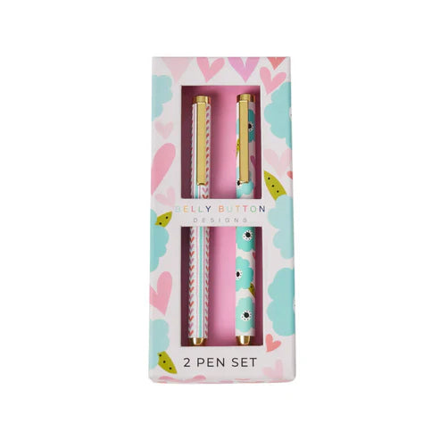 Belly Button Designs Hearts & Flowers 2 Pen Set