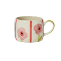 Belly Button Designs Mauve Flower Stoneware Mug
