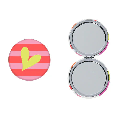 Belly Button Designs Heart & Stripes Compact Mirror