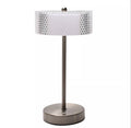 Hestia Nickel USB Touch Table Lamp With Crystal Effect Shade