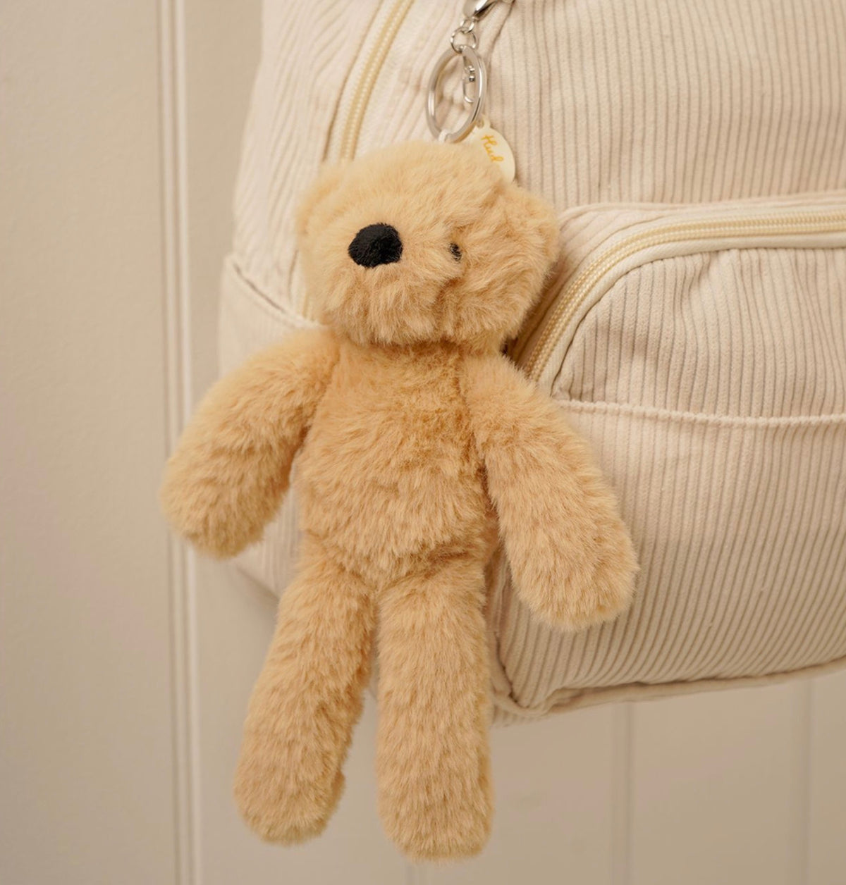 Softies Hudson The Plush Light Brown Bear Keyring