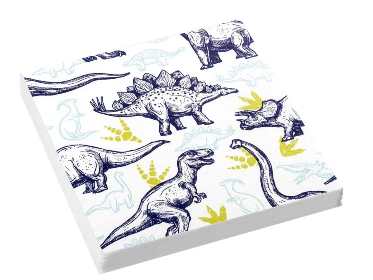 Stow Green Paper Napkins Dinosaurs 3 Ply 33x33cm
