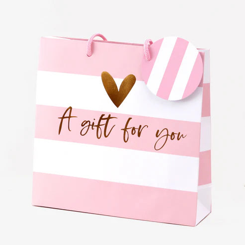 Belly Button Designs Signature Pink Stripe Tote Giftbag