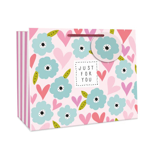 Belly Button Designs Hearts And Flowers Tote Giftbag