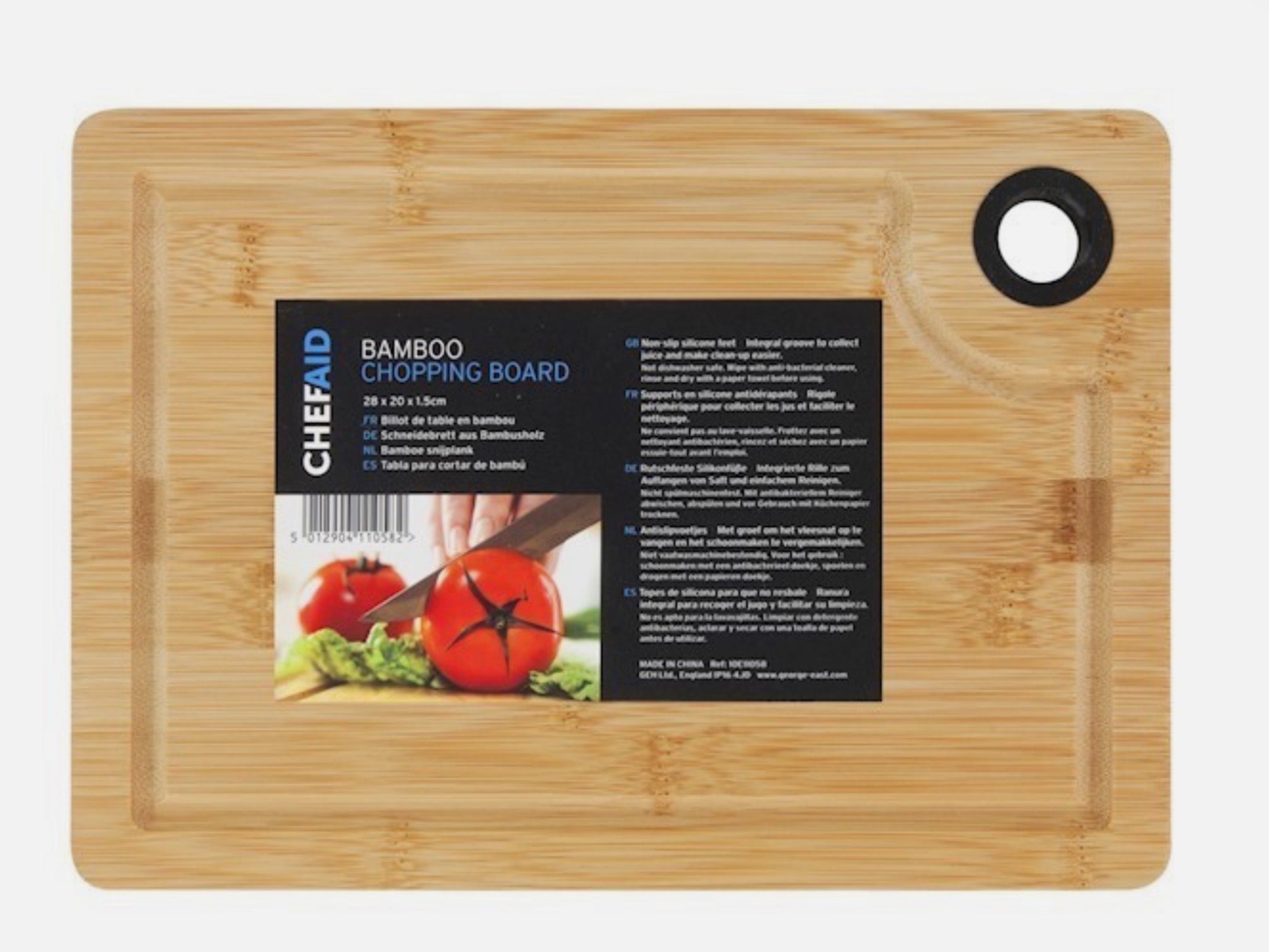 ChefAid Bamboo Chopping Board 28x20x1.5cm