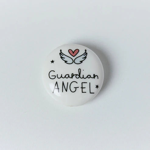 Belly Button Designs Ceramic Token Guardian Angel
