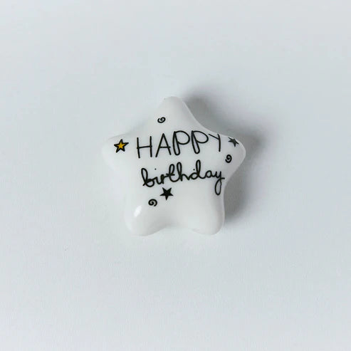 Belly Button Designs Ceramic Token Happy Birthday