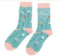 Miss Sparrow Mum Socks Duck Egg