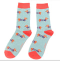 Miss Sparrow Parisian Pups Socks Faded Denim