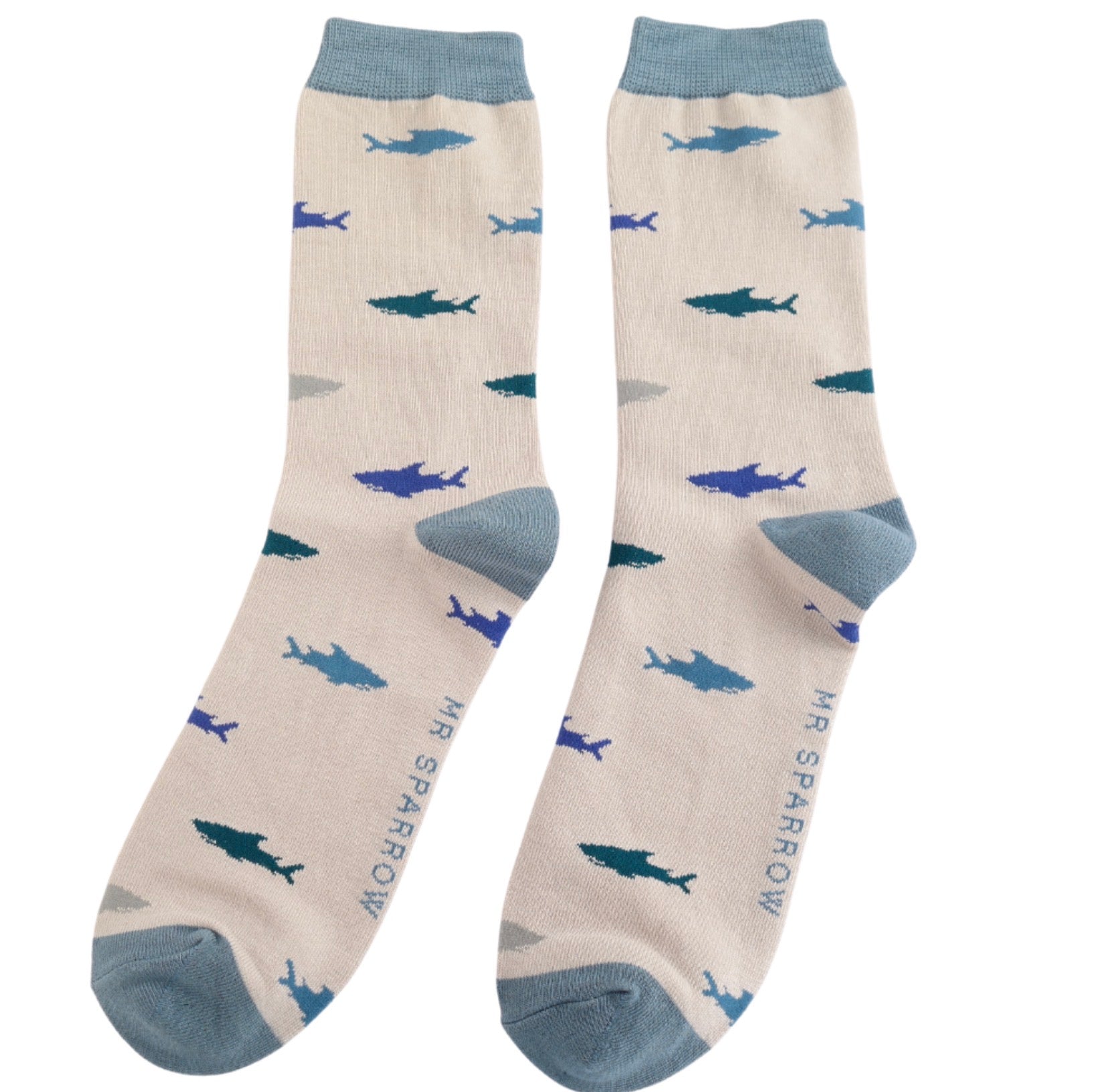 Mr Sparrow Sharks Socks Silver