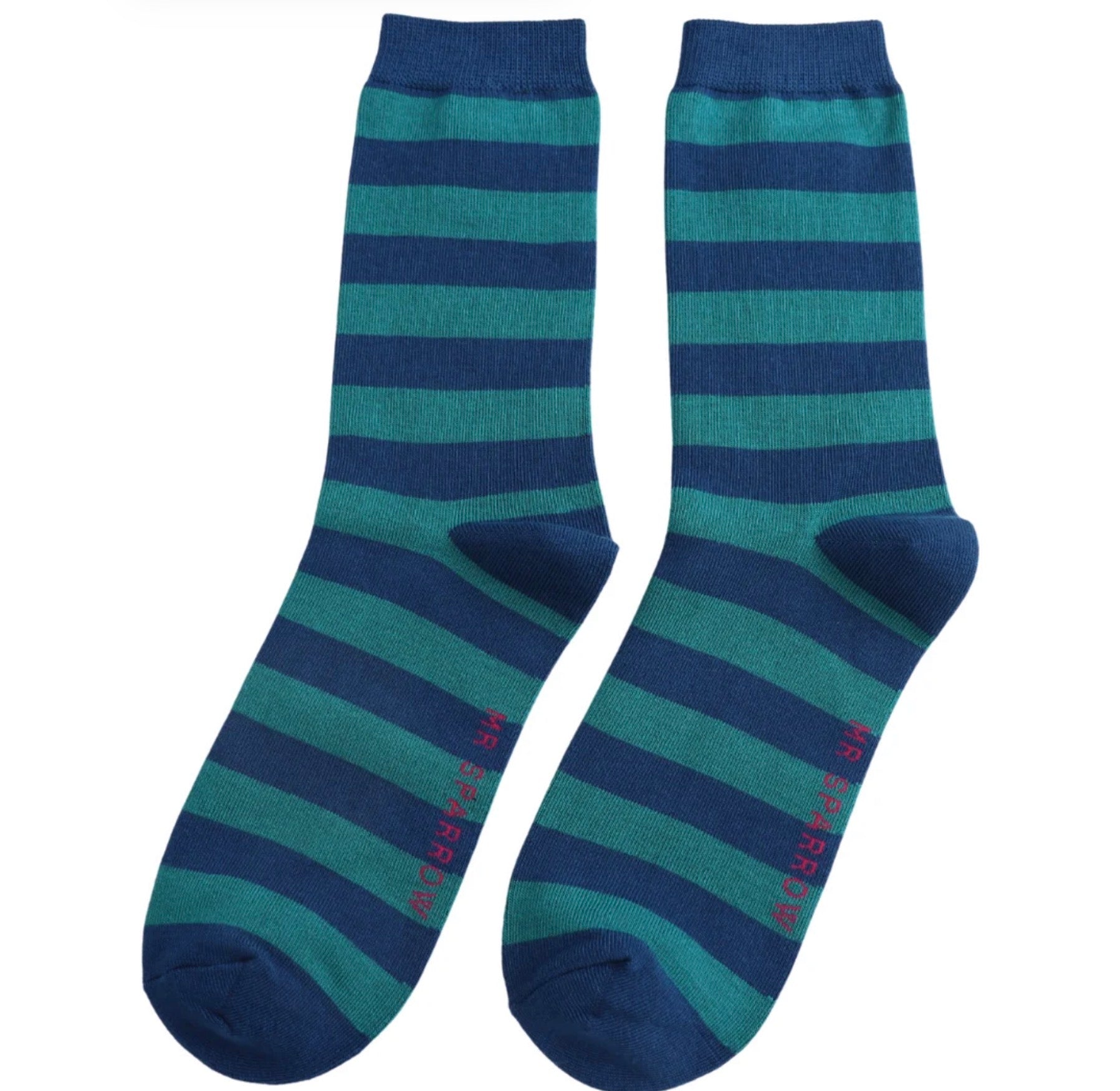 Mr Sparrow Simple Stripes Socks Teal