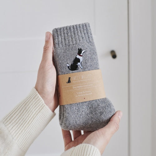 Sweet William Dog Walking Socks Border Collie