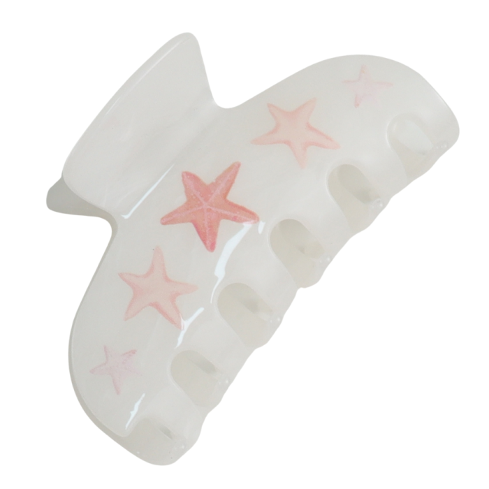 Red Cuckoo Starfish Hair Claw Clip