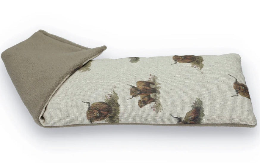 The Wheat Bag Company Unscented Highland Cows Duo Microwavable Wheat Bag