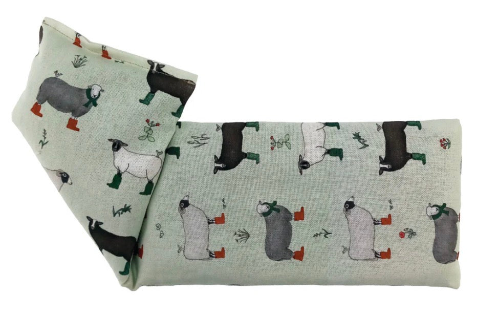 The Wheat Company Wellie Boot Sheep Cotton Lavender Wheat Bag