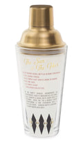 Gentlemens Hardware Gold Cocktail Shaker With Retro Recipes