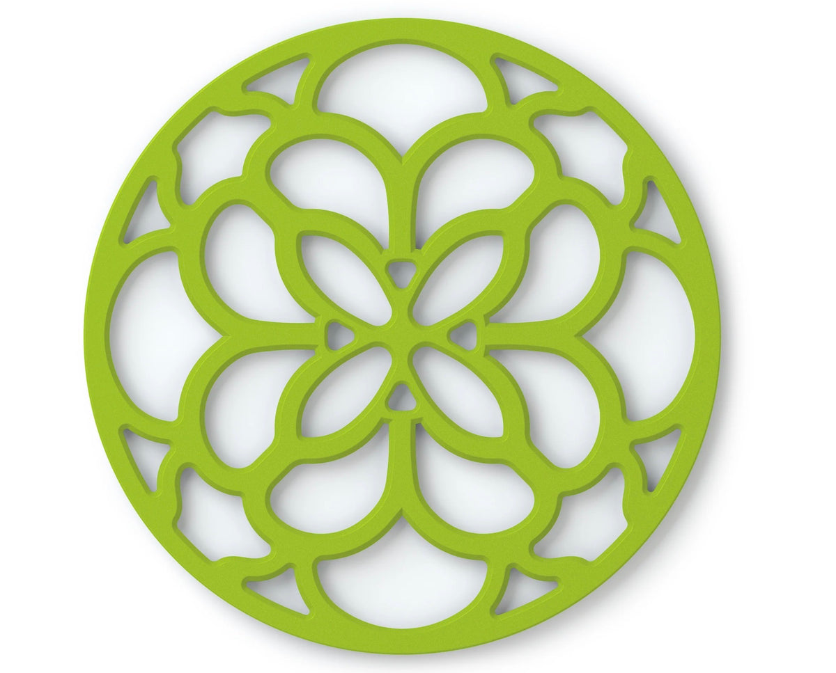 Zeal Silicone Heritage Circular Hot Mat Trivet, Neon Lime 18cm