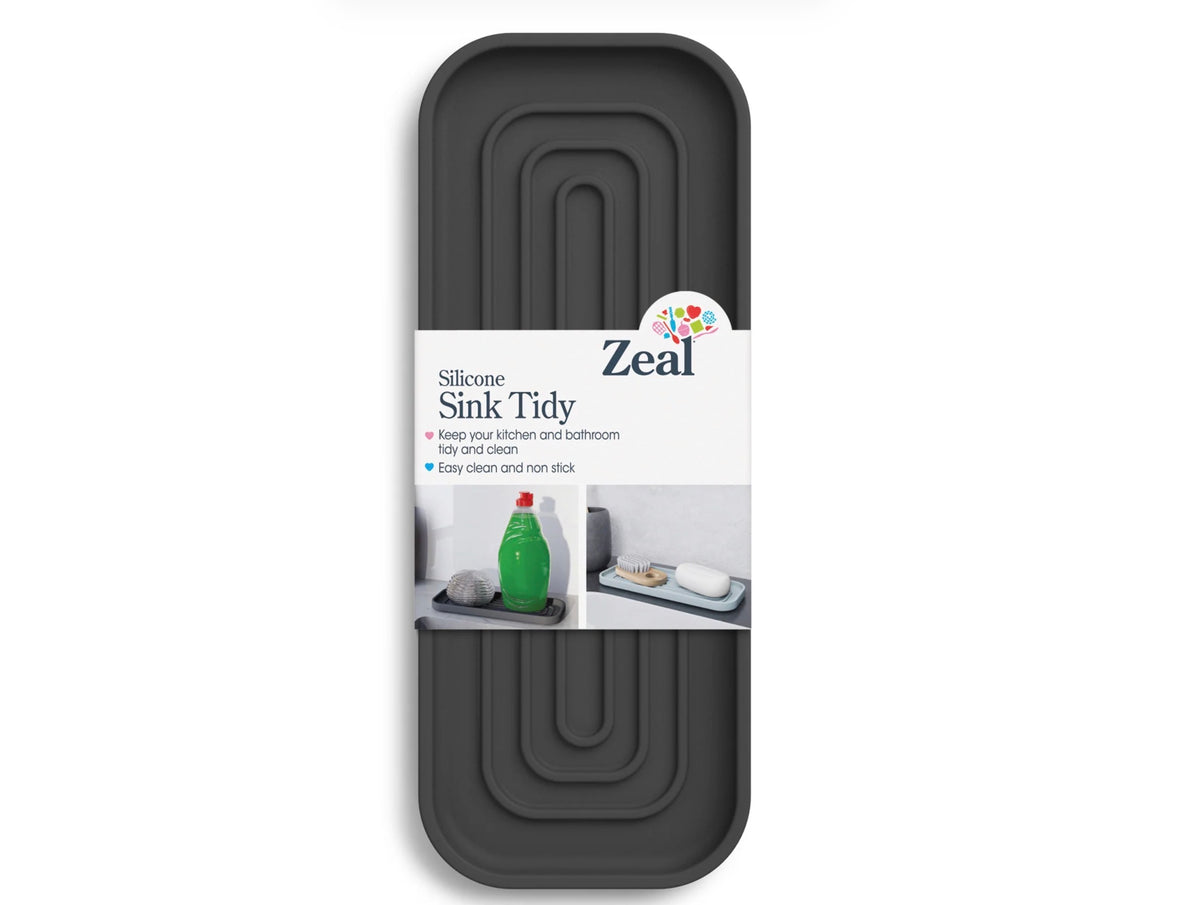 Zeal kitchen and Bathroom Sink Tidy Dark Grey