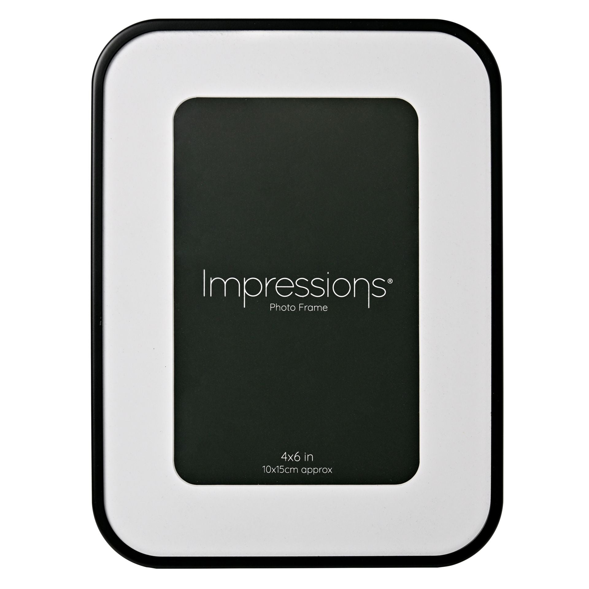 Impressions Black Oval Corner Photo Frame 4" x 6"