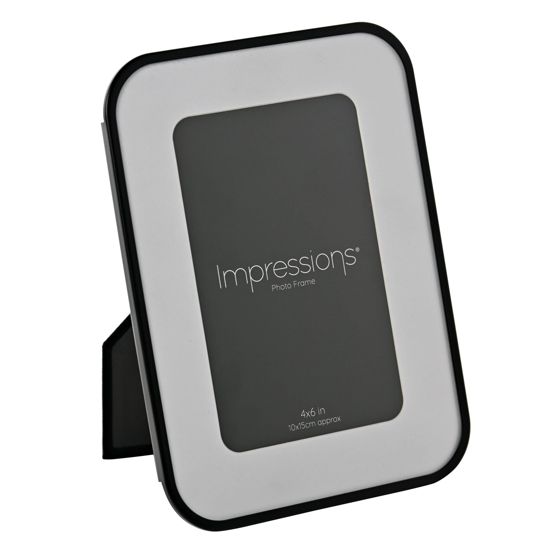 Impressions Black Oval Corner Photo Frame 4" x 6"