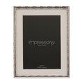 Impressions Criss Cross Silver Photo Frame 5" x 7"