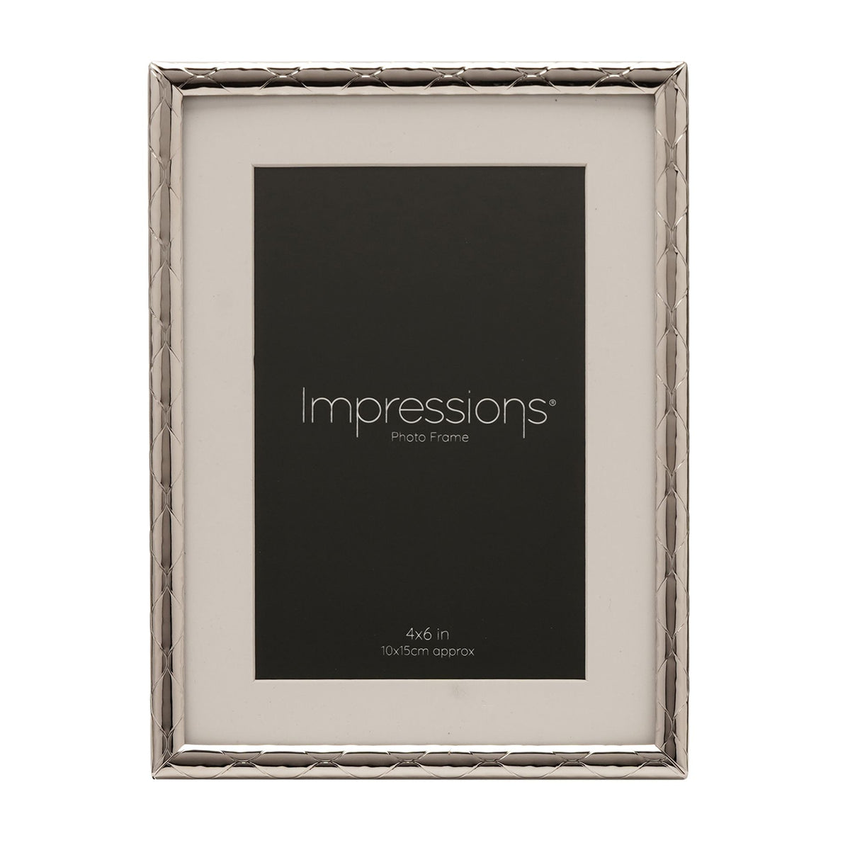 Impressions Criss Cross Silver Photo Frame 4" x 6"