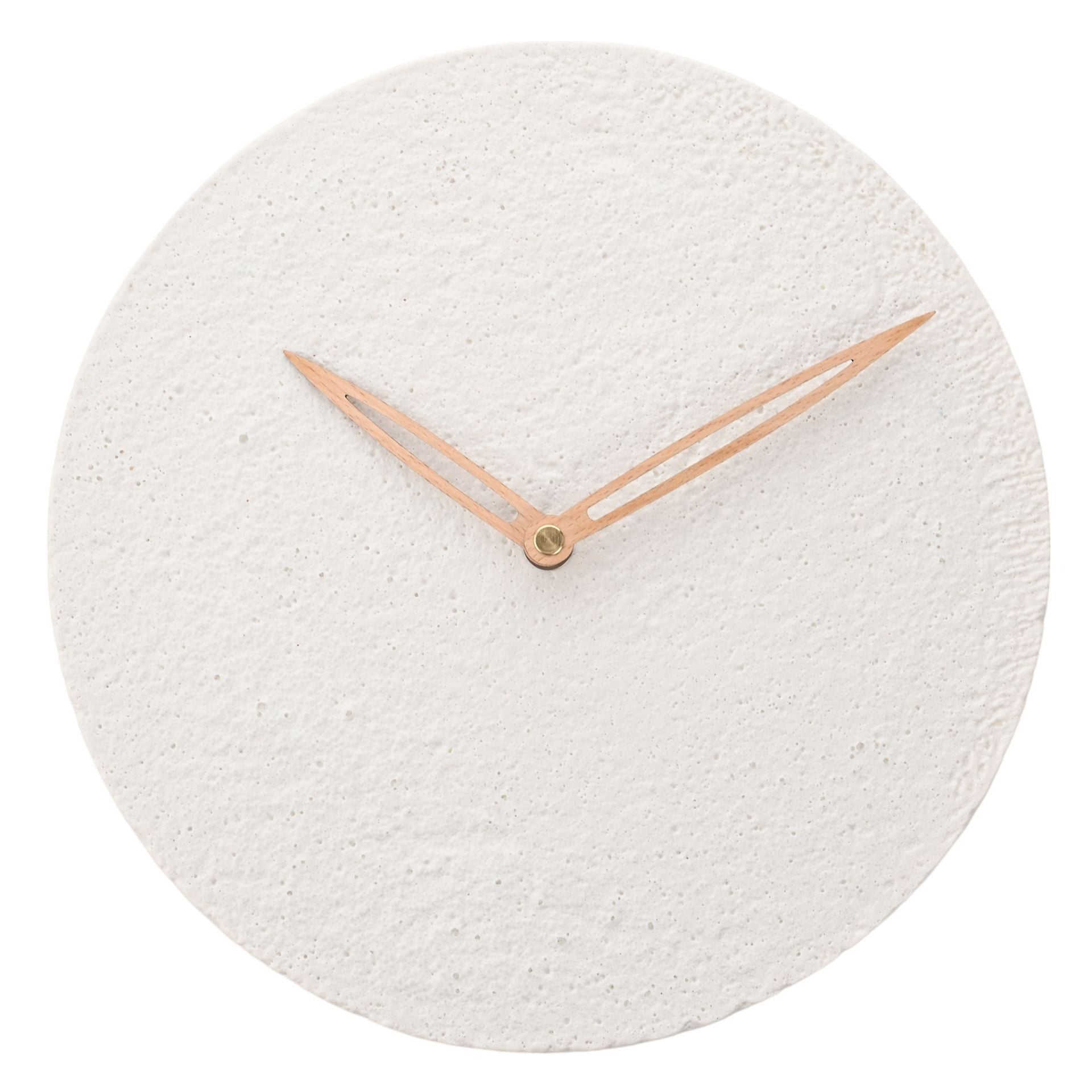 Interval Porcelain Dapple Texture Wall Clock White