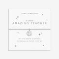 Joma Jewellery A Little Amazing Teacher Silver Plated Bracelet