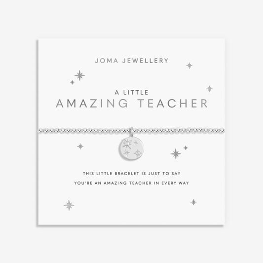 Joma Jewellery A Little Amazing Teacher Silver Plated Bracelet