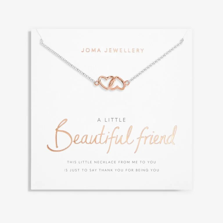 Joma Jewellery A Little Beautiful Friend Silver and Rose Gold Necklace