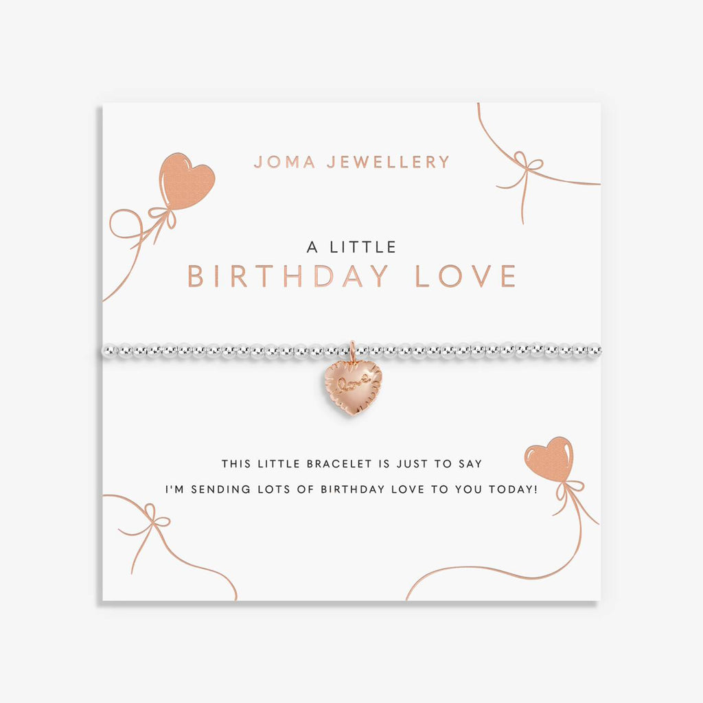 Joma Jewellery A Little Birthday Love Silver & Rose Gold Plated Bracelet