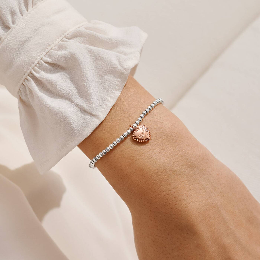 Joma Jewellery A Little Birthday Love Silver & Rose Gold Plated Bracelet