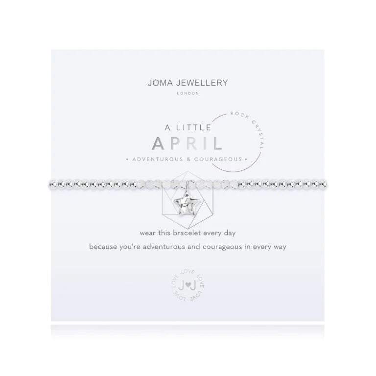 Joma Jewellery A Little Birthstone April Rock Crystal Bracelet