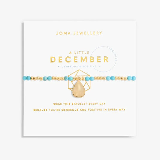 Joma Jewellery A Little Birthstone December Turquoise Gold Bracelet
