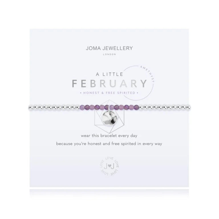 Joma Jewellery A Little Birthstone February Amethyst Bracelet