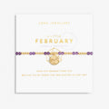 Joma Jewellery A Little Birthstone February Amethyst Gold Bracelet